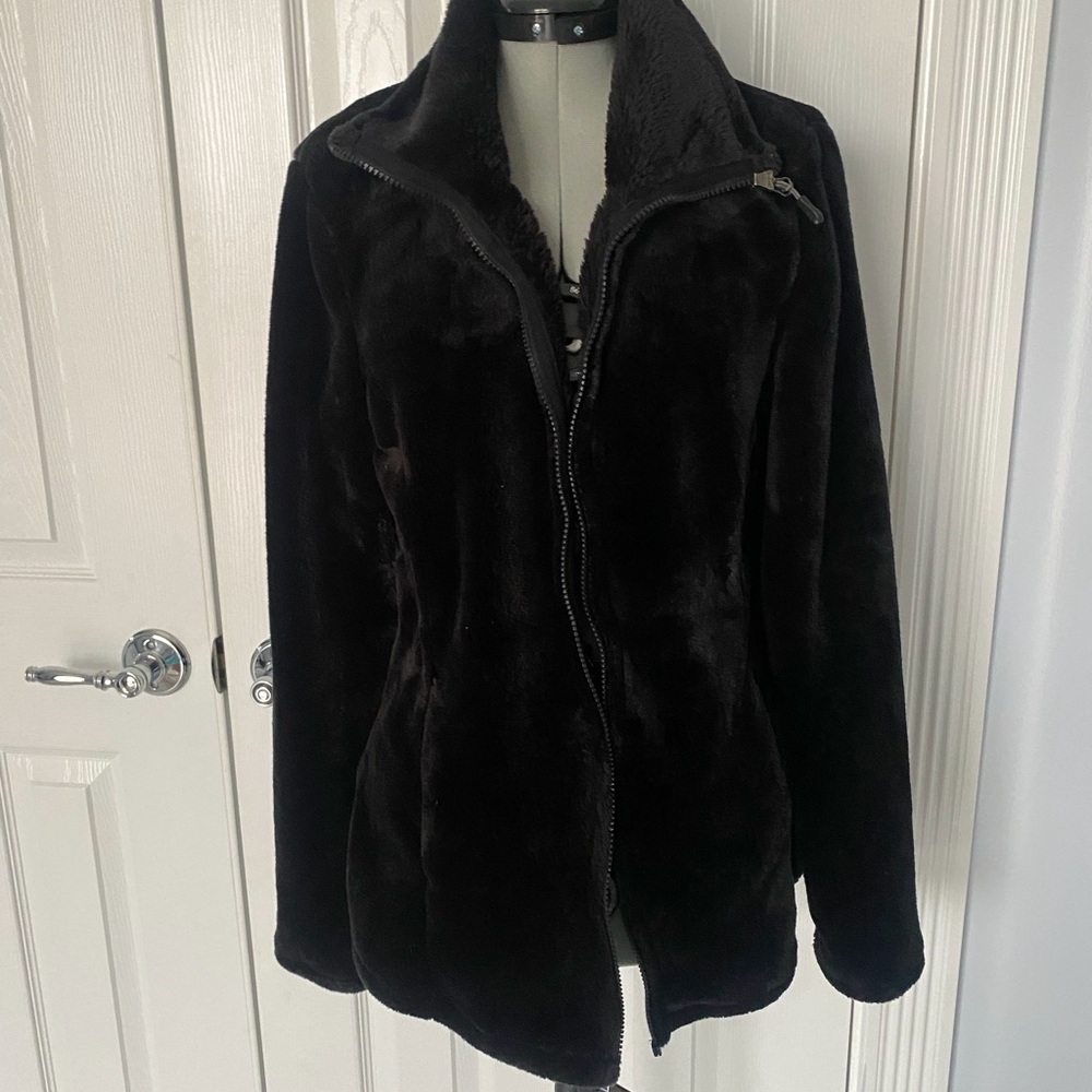 32 Degree HEAT Full Zip Fleece Jacket Black Pockets Soft Women’s Size M